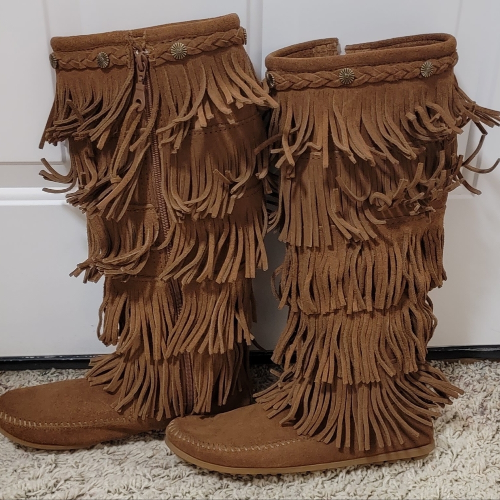 Minnetonka Fringe Boots